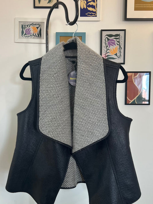 Veste laine et cuire