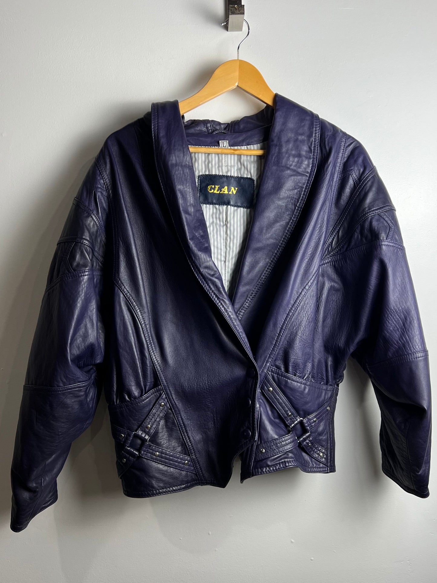 Manteau de cuir vintage 1985