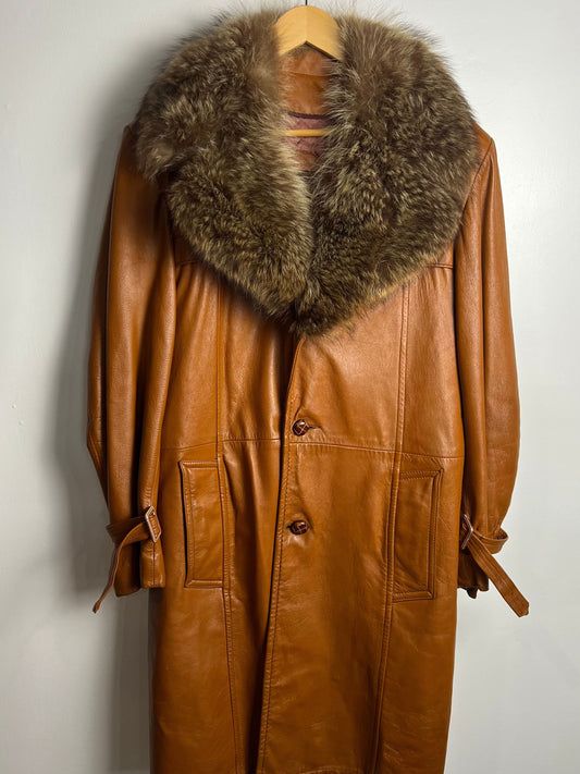 Manteau de cuir johnny