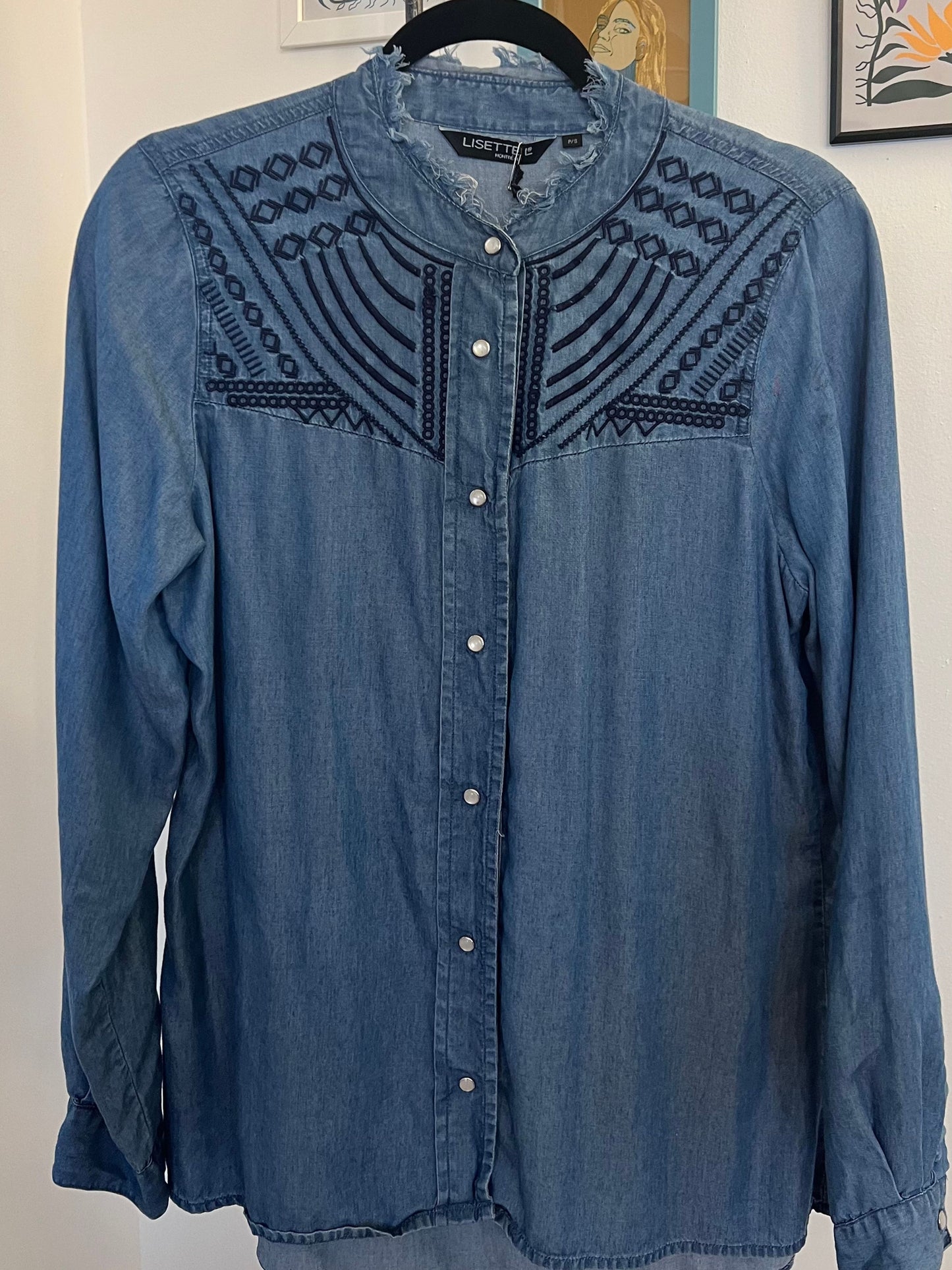 Blouse en jeans vintage