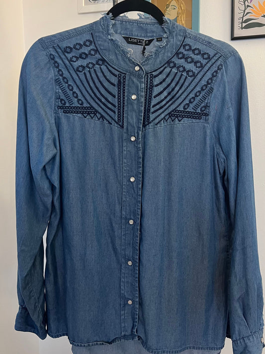 Blouse en jeans vintage