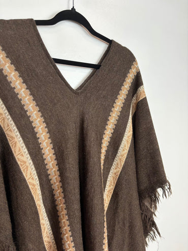 Puncho du perou 100% baby alpaga