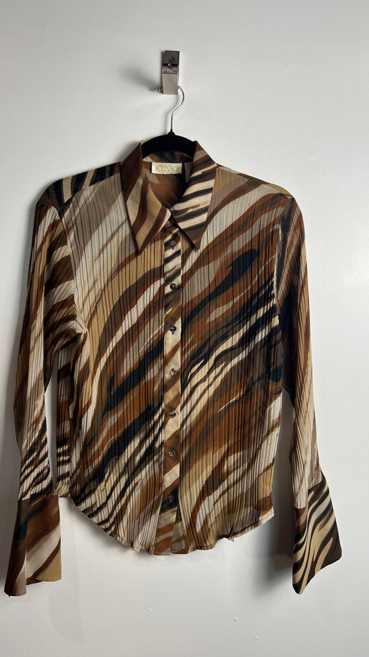 Blouse rétro rayée