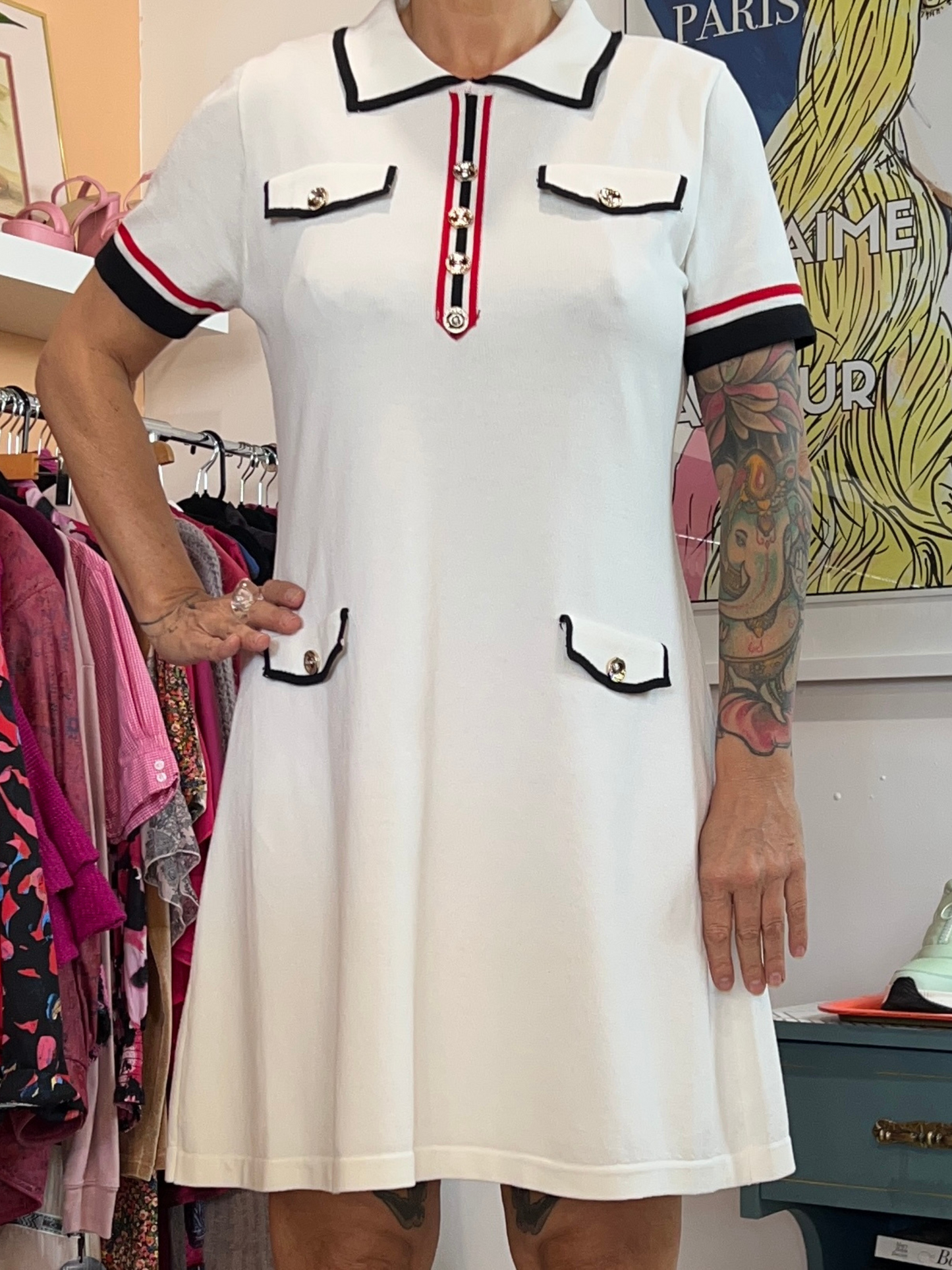 Robe tunique look rétro