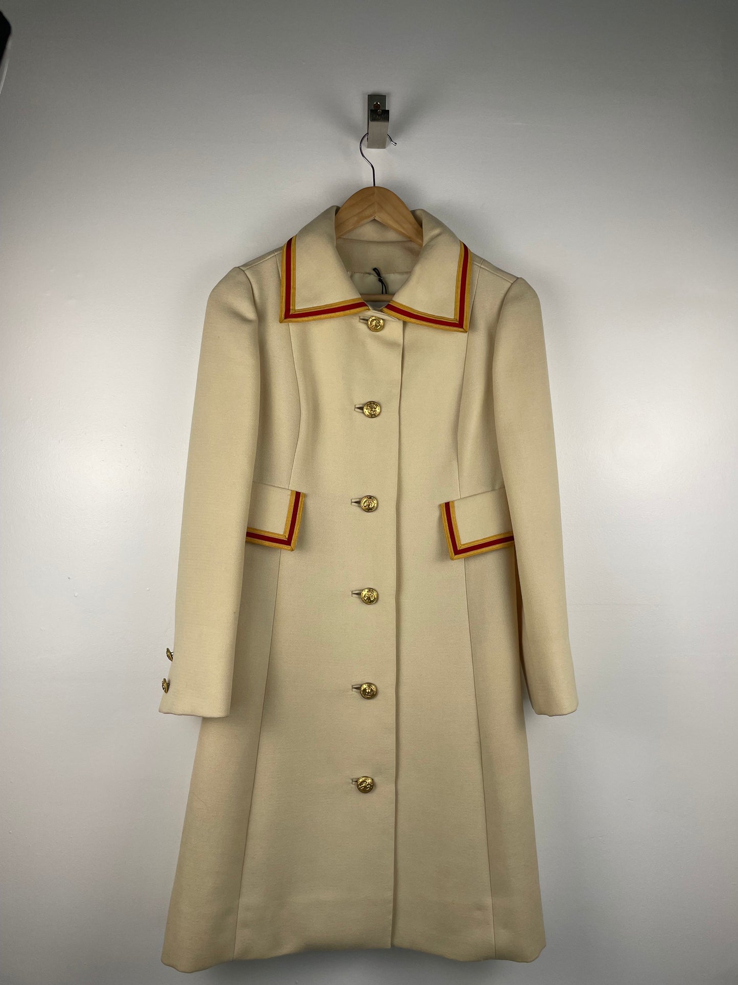 Veston long vintage 100% laine