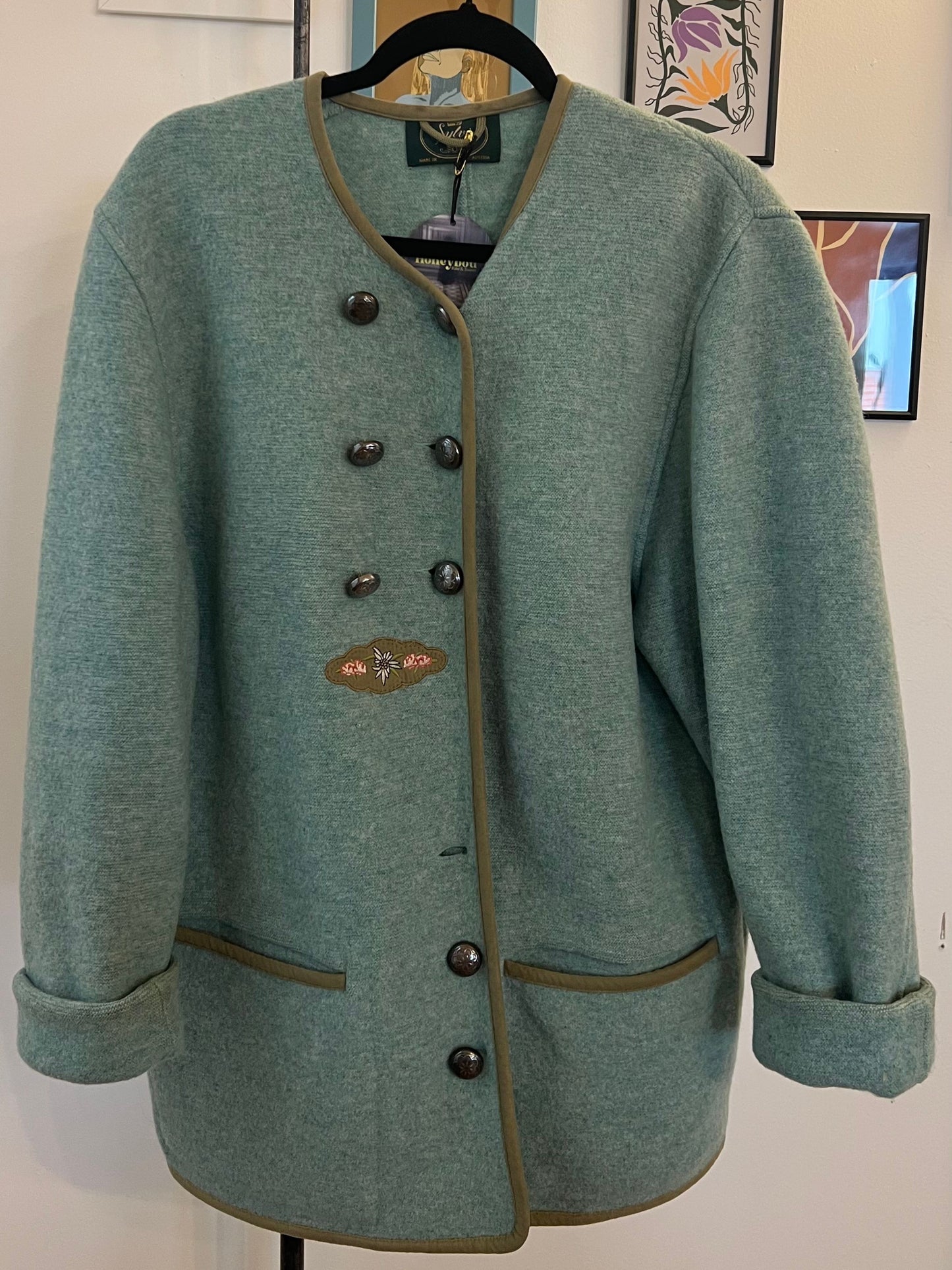 Cardigan vintage laine bouillie