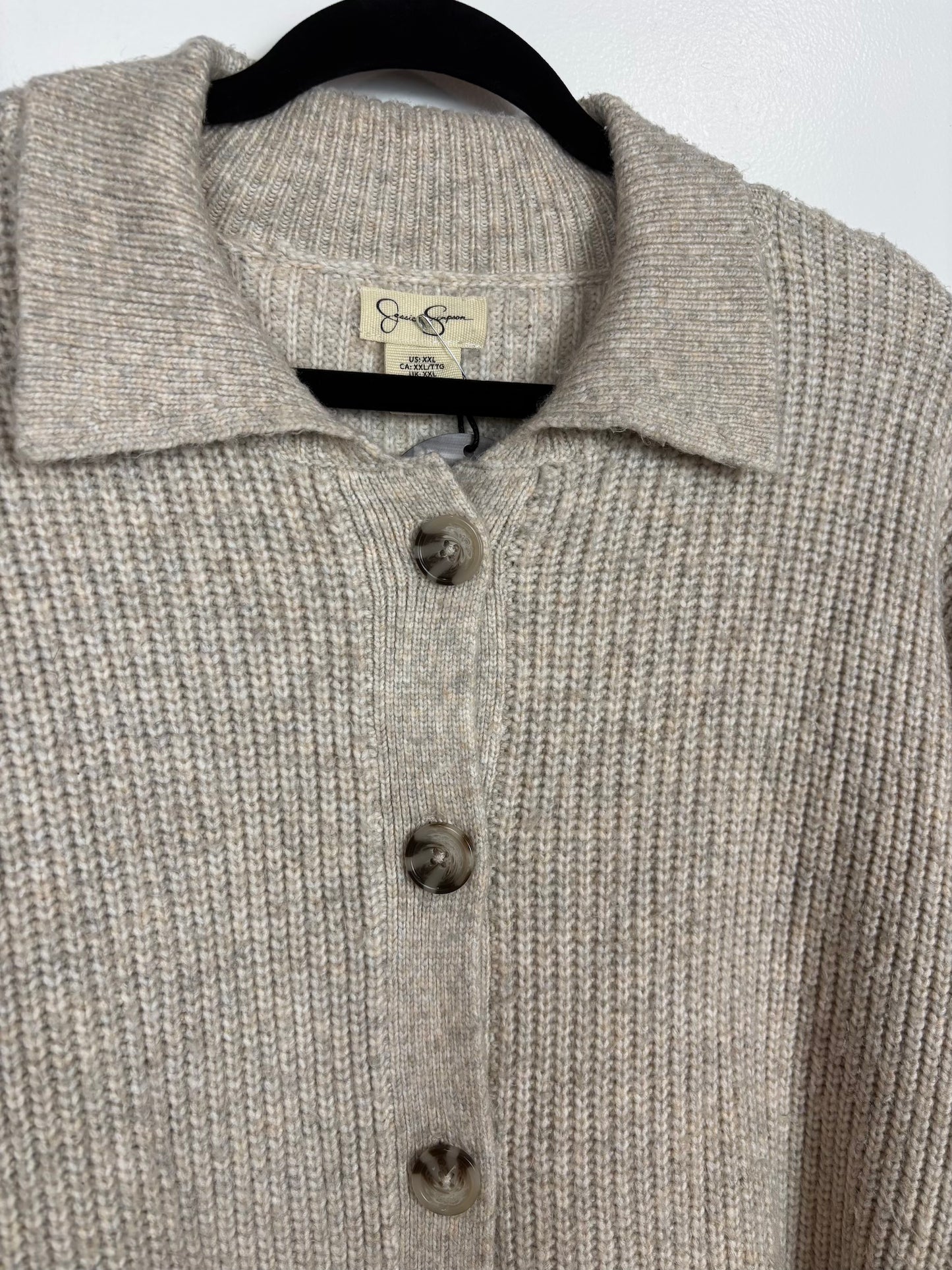 Cardigan laine beige