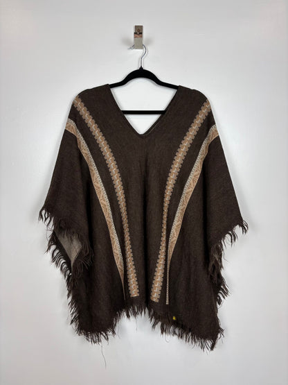 Puncho du perou 100% baby alpaga